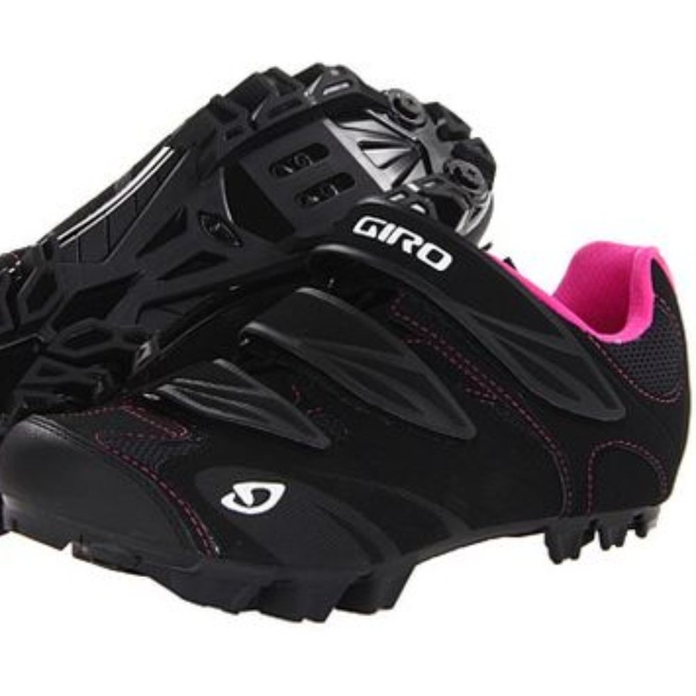 Giro Reila Cycling, Mountain Biking Shoes - Black/Rhodamine Red (hot pink)
